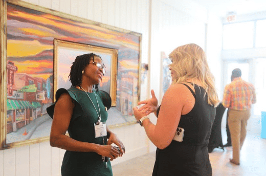 A group of women talking